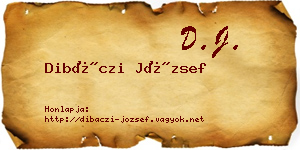 Dibáczi József névjegykártya